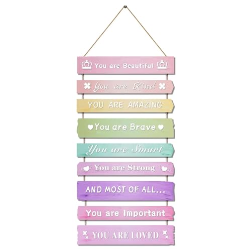 Aesthetic Room Decor for Teen Girls, Cute Bedroom Accessories, Inspirational Wall Art, Easy to Hang Wall Decor for Kids Room, Pink Room Decoration, Compatible with Various Room Styles - Leralsta