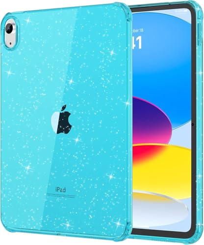 Image of MOCA iPad (A16) 11th Generation 2025 11-inch /10th Generation 2022 10.9 inch, Slim, Lightweight Glitter Case (Blue, A16)