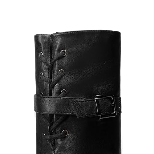 Image of DREAM PAIRS Women's Over The Knee Flats Slouch Thigh Boots | Comfortable Casual Flat Knee High Boots for Daily Walking Vacation
