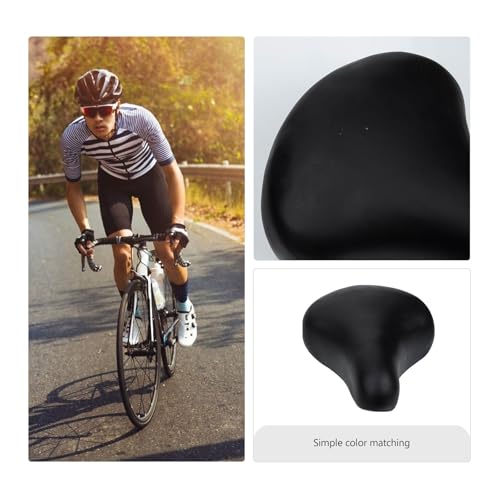 Selle de vélo VTT Toyvian XS en cuir synthétique noir rembourré
