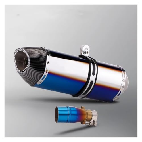 Silencieux d'échappement moto R77 design carbone pour Kawasaki Z300 et Z250