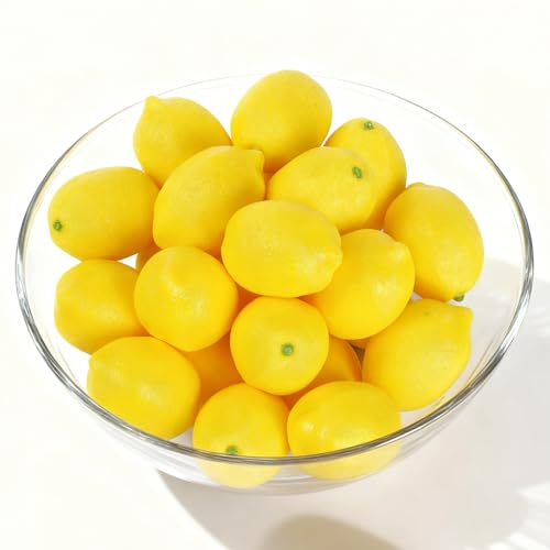 Notakia 25 Artificial Lemons Artificial Fruits Fake Lemons Lifelike Lemonade Simulation Party Kitchen Table Summer Decorations Vase Filler Photographi