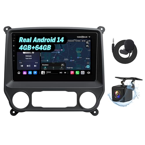 Eonon 10.1 Inch Car Stereo for Chevy Chevrolet Silverado/GMC Sierra 2014-2018, 2015 Silverado Radio CarPlay & Android Auto Head Unit, Android 14 Car Radio with Bluetooth 5.4, SWC, 4+64GB - GMSX7A