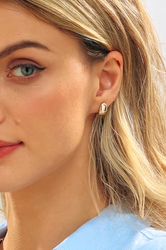 Boucles d'oreilles créoles ouvertes goutte d'eau en argent plaqué or