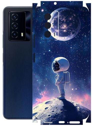 Image of AtOdds - Full Body Back Screen Guard Protector Film - Lamination Wrap Skin Sticker Compatible with IQOO Z5 | Scratchproof Matte Finish (Moon)
