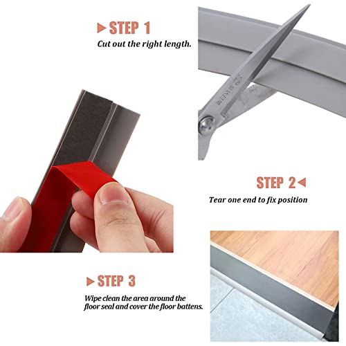 Floor Transition Strip Self Adhesive, Pvc Flooring Threshold Edging Trim Strip Suitable For Carpet Threshold Transition With A Height Less Than 3 Mm 6.56 Feet (White, 7Mm) #TOP4