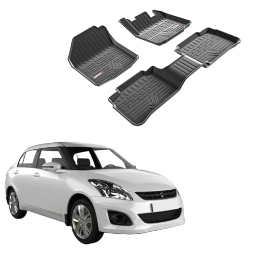 Image of Premium Swift Dzire 2012 Car Mats | Durable Anti-Slip 3D Car Floor Mat | Waterproof & Easy to Clean Foot Mat | All Weather TPE Car Floor Mat | Custom Fit Swift Floor Mat | Dzire (2012)