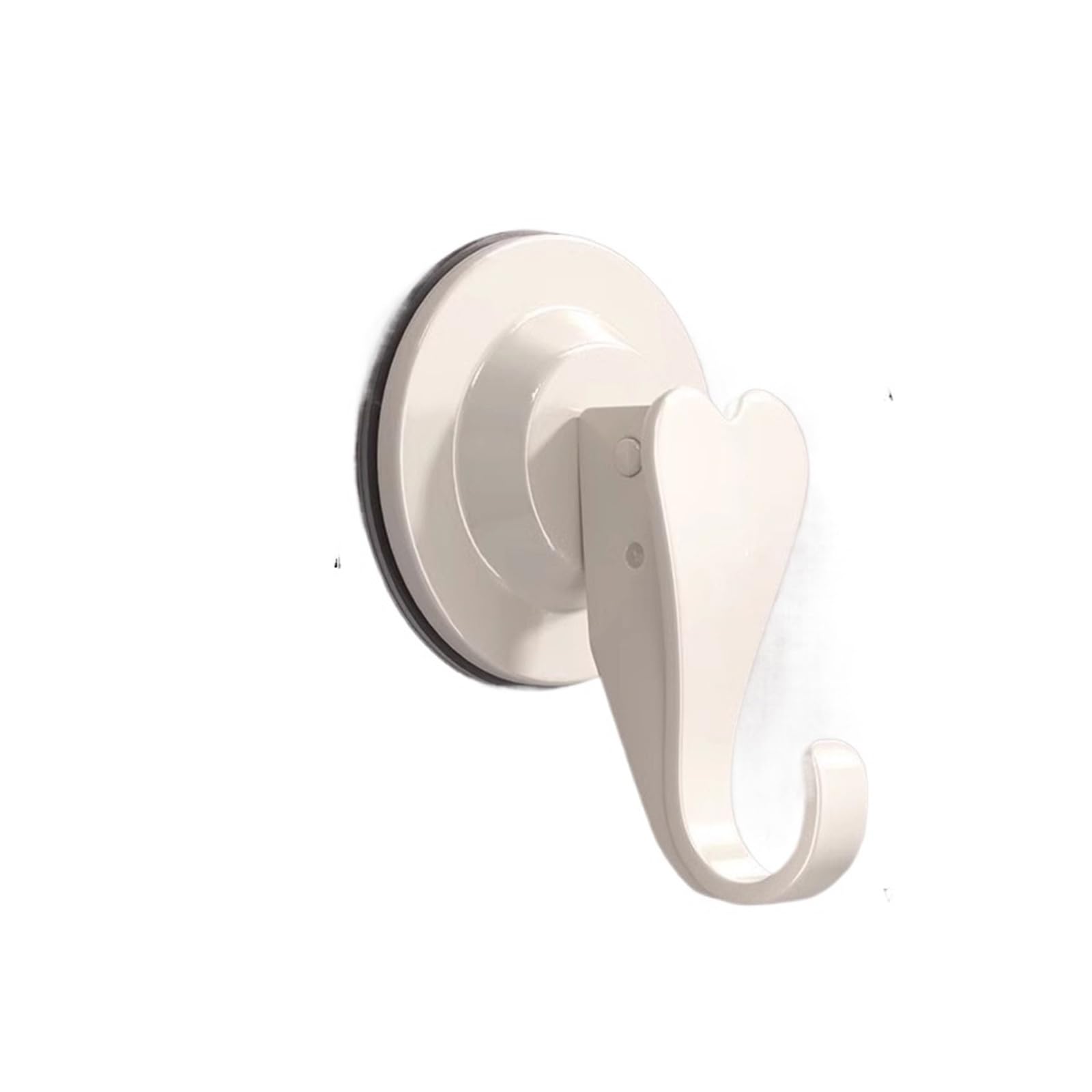HRXEXSBAM Suction Cup Punch-Free Wall Hook, Strong Load-Bearing Traceless Hanger in White/Gray, Multipurpose Organizer for Kitchen Bathroom Key Storage(1pcs-White)
