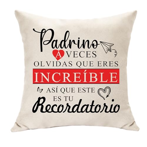 Hasodeo Presentes originais para padrinho, presentes melhor padrinho capa de almofada, presentes padrinho batizado, presente de aniversário padrinho, ideia que é incrível padrinho presentes almofada