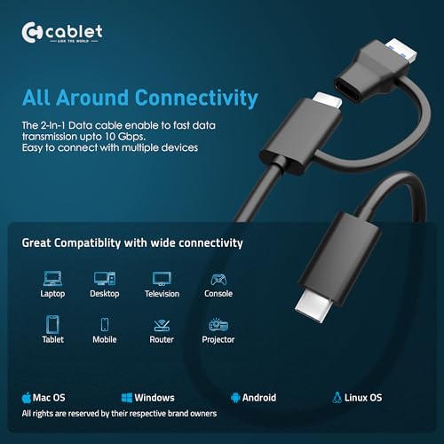 Image of Cablet NVMe M2 SSD Enclosure, USB 3.2 Gen2 10Gbps, Tool-Free NVMe Case Realtek RTL9210 Chipset, USB-C PCIe NVMe Reader, Max 8TB Aluminium Case, Supports M & B&M Key SSDs 2230 /2242 /2260 /2280 (MS902-C3)