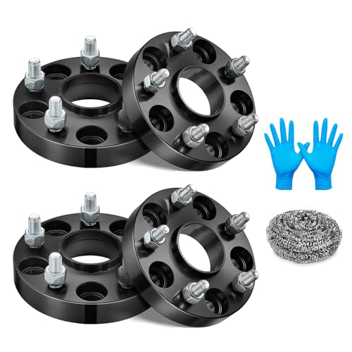 Image of BDFHYK 1 inch 5x4.5 Hub Centric Wheel Spacers, 5x114.3 mm Wheel Hub Adapter M12x1.5 Studs & 60.1mm Hub Bore Compatible with Toyota X-Runner Tacoma 2WD RAV4 Camry Avalon Lexus Scion,Set of 4