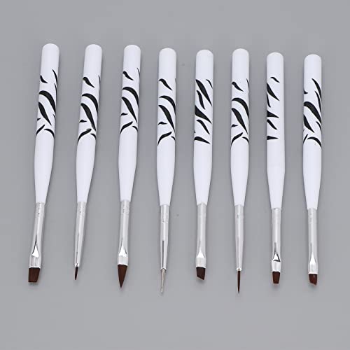 Nagel-Zeichnungs-Pinsel, Professionelles Nylonhaar 8pcs DIY Ergonomischer Griff Nagel-Kunst-Pinsel-Set Hautfreundlich… – Bild 5