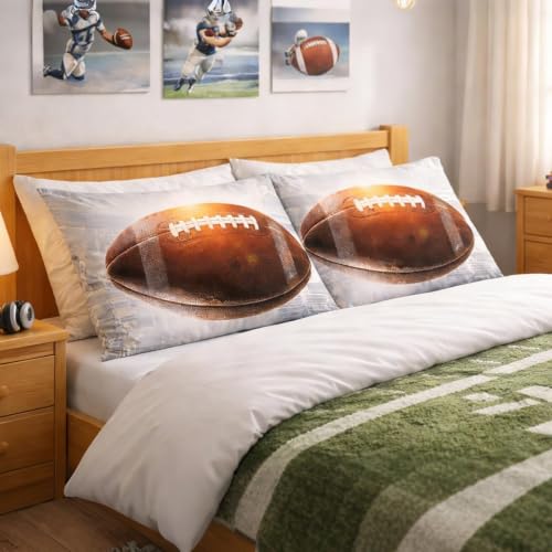 ARIGHTEX American Football Pillowcases 2 Pack Standard Size 20"x 26"