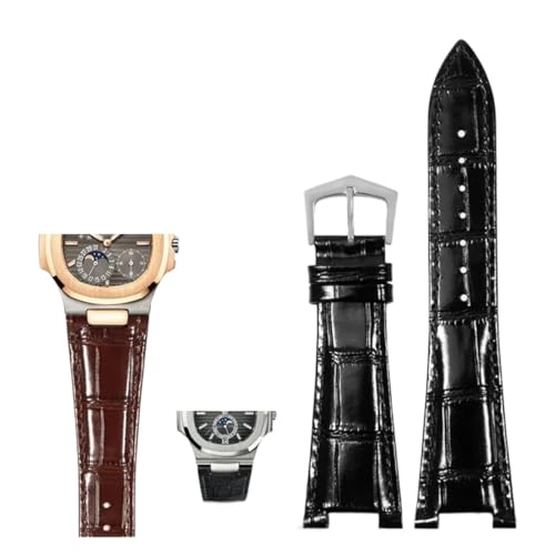Bracelet montre cuir crocodile 25mm, l'accessoire idéal pour votre Nautilus - 2