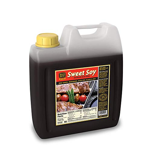 Bali’s Best Sweet Soy Sauce, Marinade Dip Stir Bbq, Black Dark Soy Vegan, Plastic Jug #TOP3