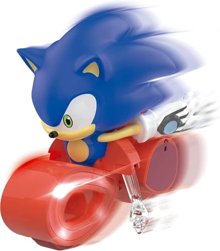 Ninco - Moto teledirigida Sonic RC | Moto NincoRacers con Luces LED 2.4 GHz | Conduce el Erizo más rápido de la Historia Gira a Toda Velocidad | Juguete Sonic +6 años (NT10054)