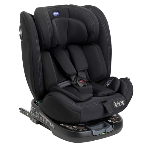 Image of Chicco Unico Evo I-Size Car Seat for 0 months- approx. 12 years (40 Cm to 150 Cm tall) Boy,Girl, Easy installation with Isize (ISOFIX), Rear & Forward Facing, 5 Reclining Positions, Extendable Headrest (Black)