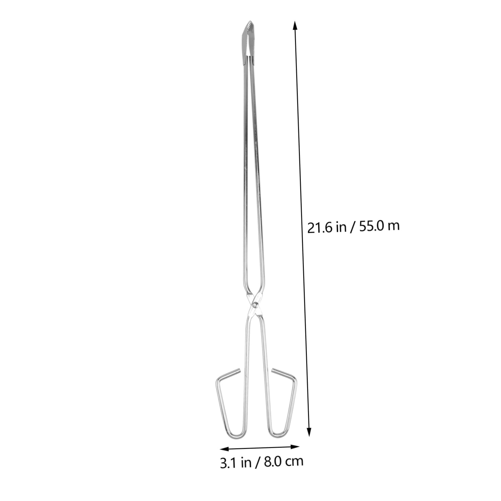 KONTONTY 2Pcs Long Clamp Heavy Duty Charcoal Tongs for Outdoor Grilling Ergonomic Design for Lengthened Firewood Tweezers for Home Parties
