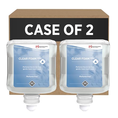 SC Johnson Professional Clear Foam Refill Kit - Foaming Cleanser - Hand Wash for Sensitive Skin - Perfume Free - 2 Recharge Catridges - 1 Litre - for Professional Use Only