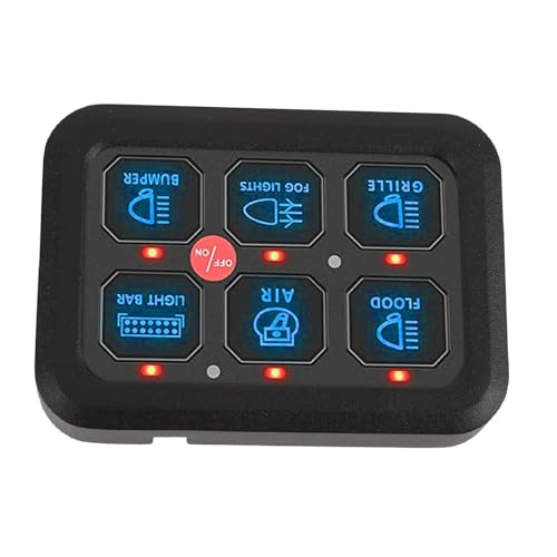 Panneau d'interrupteurs 6 bandes boîtier de commande alu 12V 720W - 7