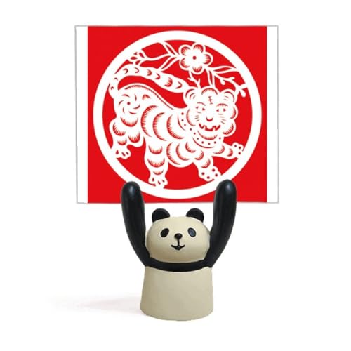 Porte-mémo en papier découpé tigre et panda, artisanat de précision