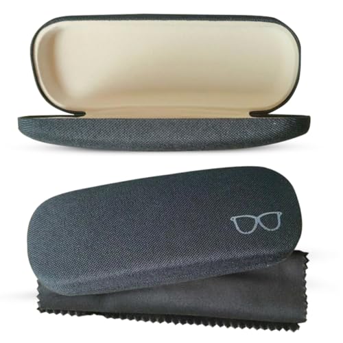 R&B Sports & Leisure Black Glasses Case - Hard Shell Sunglasses Case for Women, Men & Kids