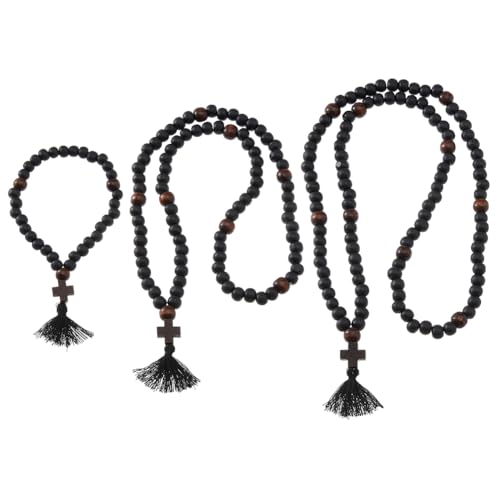 Chotki en bois artisanal : lot de 3 cordes de prière orthodoxes