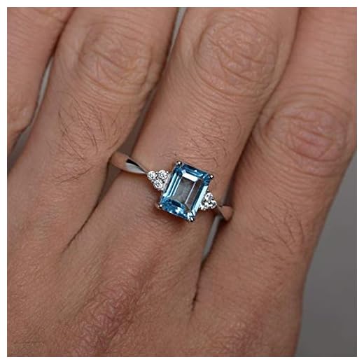 Metmejiao Square Gemstone Ring Promise Eternity Rings Women's Silver Ring Princess Cut Mystic Rainbow Engagement Diamond Jewelry (8)
