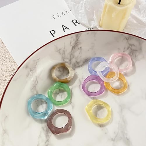 Bijoux transparentes géométriques ronds et incurvés tendance