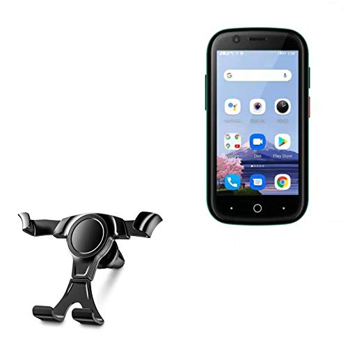 BoxWave Car Mount Compatible with Unihertz Jelly 2 - X-Switch Car Mount, Air Vent Mounted Car Mount Simple Minimal - Jet Black
