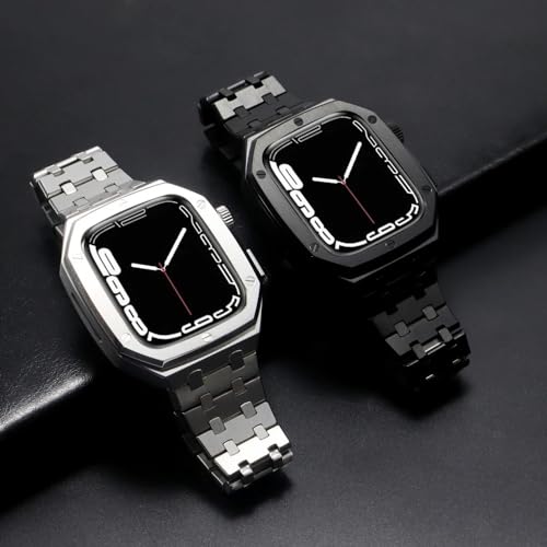 Kit modification boîtier montre acier inoxydable Apple Watch 9 8 7 - 5