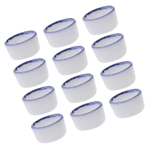 INOOMP 12pcs Mini Ceramic Tarantula Water Bowl Dish for Feeding Compact Design Easy to Clean for Tarantulas and Tiny Reptiles