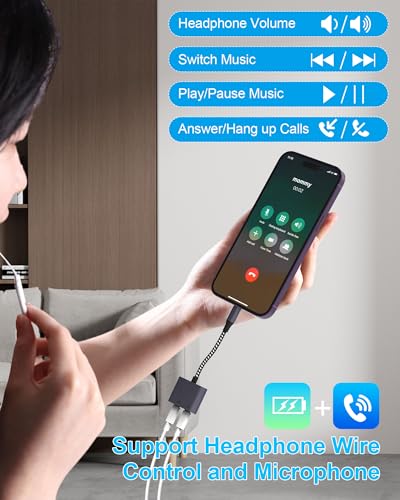 Dual-Lightning-Splitter-for-iPhone-Lightning-to-2X-Lightning-Adapter-2-in-1-Lightning-Splitter-Headphone-and-Charging-for-iPhone-1413-1211-ProSEXXRXS-87-6-Appel-MFi-Certified