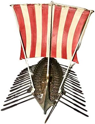 Veronese Design Drakkar Viking Ship Dragonship 13x7x10” Tall