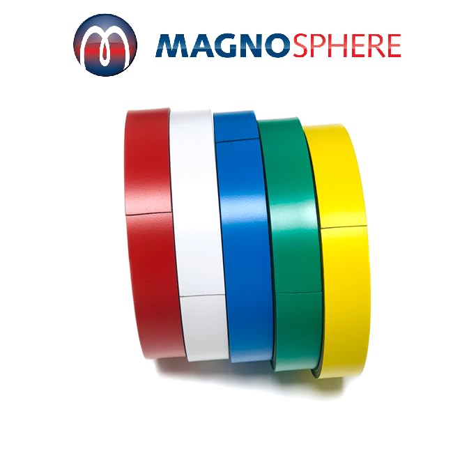 Bande Magnétique Blanche 15mm X 5m - Découpable Et Marquable - Pour Tableau, Frigo Ou Organisation - Puissant Et Réutilisable