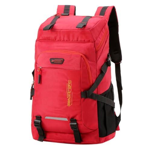 リュック メンズ バックパック 大容量 80L かばん レディース オールシーズン 大型 撥水 登山 通学 通勤 男女兼用 スポーツ ジムバッグ アウトドア キャンプ 学生 高校生 出張 旅行 父の日 母の日 敬老の日 プレゼント (赤,80L)