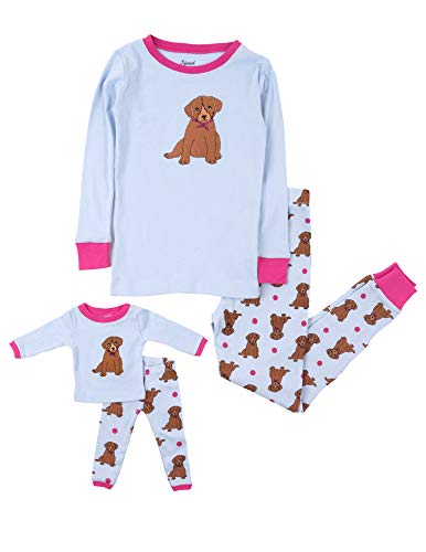 Leveret Kids & Toddler Pajamas Matching Doll & Girls Pajamas 100% Cotton Pjs Set (Puppy Dog, Size 12 Years) #TOP11