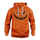 costumi di halloween per gli uomini bloody pumpkin face felpe con cappuccio jack o' lanterna magliette manica lunga felpe con cappuccio grafica, felpe con cappuccio arancione per gli uomini, l