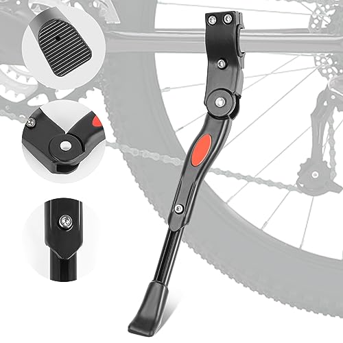 LWMTT Fahrradständer 24-28 Zoll, Einstellbare Fahrradseitenständer, Universal Hinterbauständer Aluminiumlegierung Fahrrad Ständer Anti-Rutsch Seitenständer für Mountainbike, E-Bike