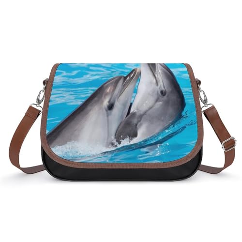 Sac à bandoulière ailes d'ange en cuir véritable pour femme active