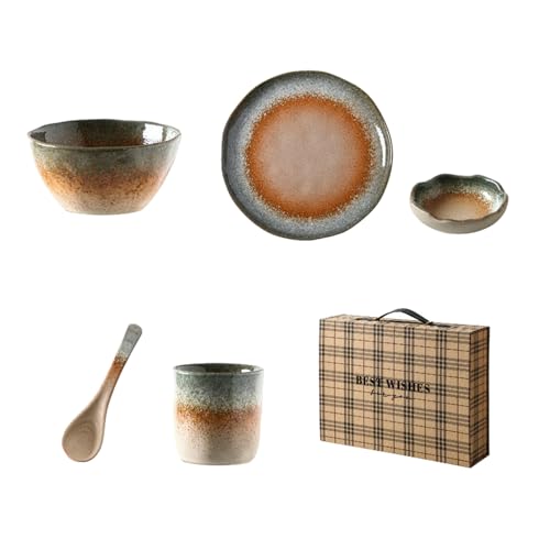 Keramik-Geschirr, einfarbig, Unterglasur, Farbwechsel, nordischer...