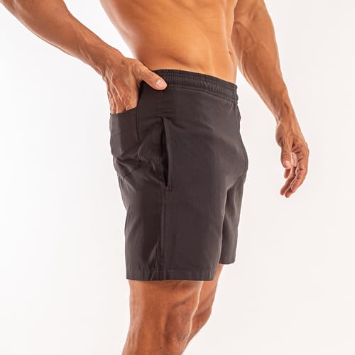 Men's Swim Shorts & Matching Bag by White Eagle (black, 5XL)