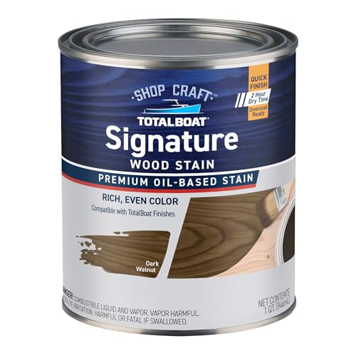 TotalBoat Shopcraft Signature Interior Wood Stain - Dark Walnut Quart