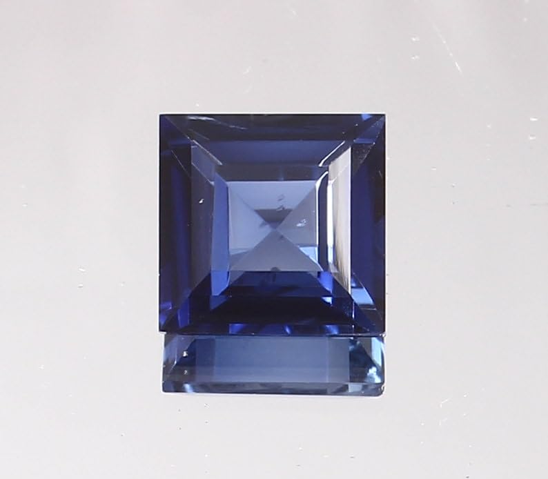 Saphir bleu naturel princesse 9x9mm pour bague d'exception - 3