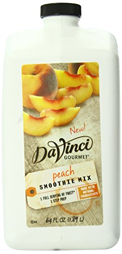 DaVinci Natural Fruit Smoothie Mix, Peach, 64 Ounce Bottle
