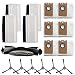 Haodrylax Essential Replacement Kit For iHome AutoVac Nova S1 Pro Robot vacuum cleaner, 1 Main Roller Brush, 6 Side Brushes, 6 Hepa Filters, 6 Dust Bags For Optimal Performance