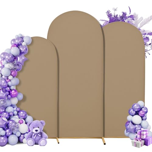 Set of 3 Wedding Arch Cover Stretchy Spandex Fabric Backdrop for Arch Stand