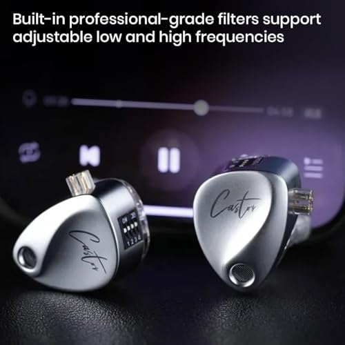 Image of Concept Kart Kz Castor Iem Wired In Ear Monitors Earphone, 10Mm Dual Magnetic + 8Mm Dynamic Driver In-Ear Earphone, Harman Target Version, 4-Tuning Swtiches, 0.78Mm 2Pin, 3.5Mm Detachable Cable.