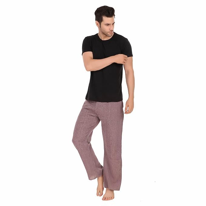 affitude auto Shakambhri Mens Pajama Elastic Waist Bottoms Lounge Pants Lightweight Pajamas With Pocket -Night wear;Gym;Morning Evening walk & Soft Cotton Fabric-Free Size Upto 28 to 36 Inches(Light Purple)-picture-21