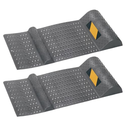 Alfombrilla de estacionamiento para garaje de polipropileno reforzado gris oscuro pack de 2